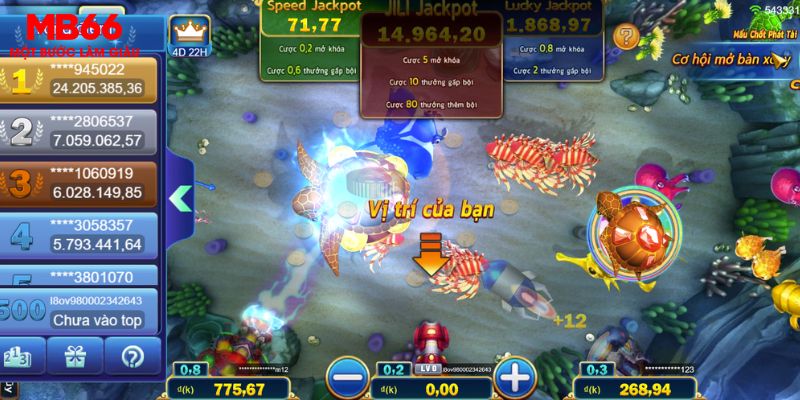 Bắn Cá MB66 3 Chơi Bắn Cá tại MB66 với giao diện đỉnh cao